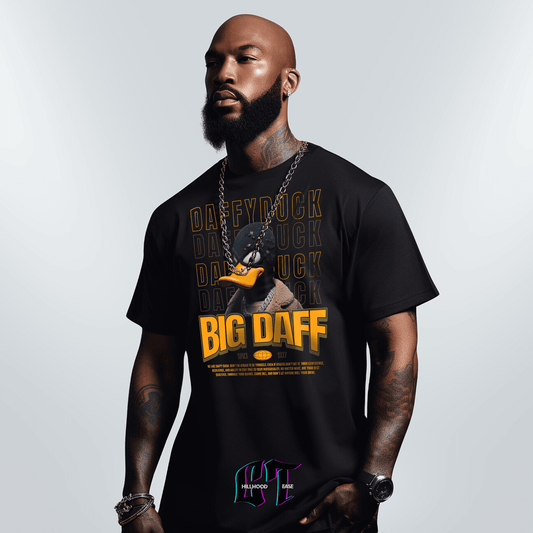 "Big Daff premium graphic T-shirt with blinged-out Daffy Duck design"
"Urban Daffy Duck graphic tee for individuality and style"
"Flashy heavyweight T-shirt with inspiring quote and bold design"